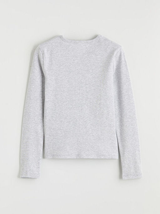 Uzun Kollu Bisiklet Yaka K?z ?ocuk Ti??rt