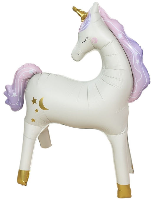 Воздушный шар фольгированный 38" «Единорог», под воздух