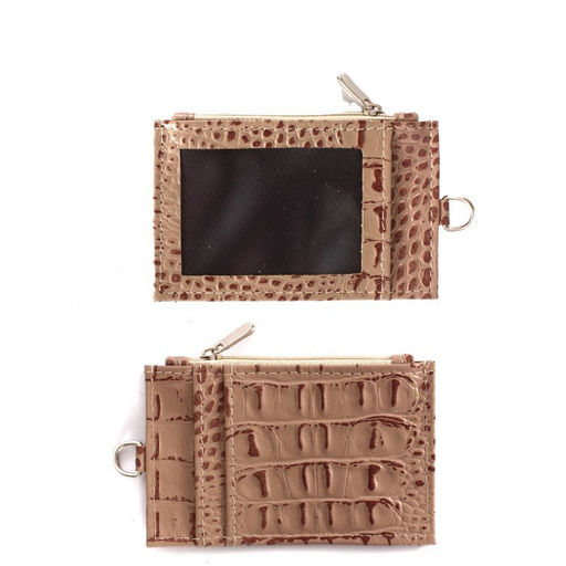 Визитница-кардхолдер Croco-В-216 н/к, 1отд, 3карм, бежевый кайман (79) 264760