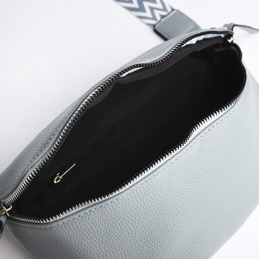 Сумка кросс-боди на молнии, цвет серо-голубой - Simaland фото 5