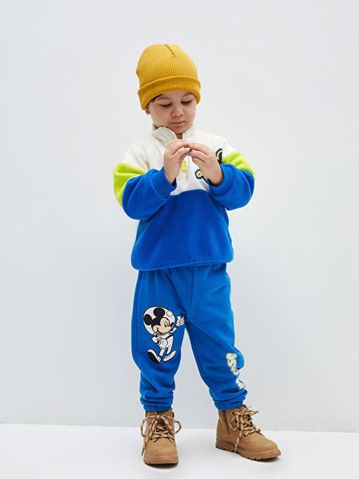 Dik Yaka Uzun Kollu Mickey Mouse Bask?l? Erkek Bebek Sweatshirt - Waikiki фото 2