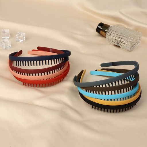 Цена за 12 шт. Ободок для волос «Шейла», длинные зубчики, 2 см, МИКС