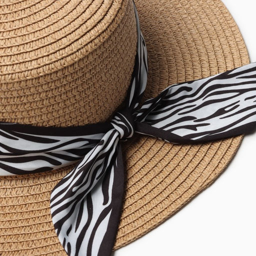 Шляпа женская MINAKU, цв. светло-коричневый, р-р 58  фото 4