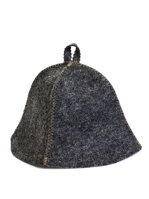 Шапка для бани и сауны «Русские традиции», шерсть 50%, полиэфир 50%, серая