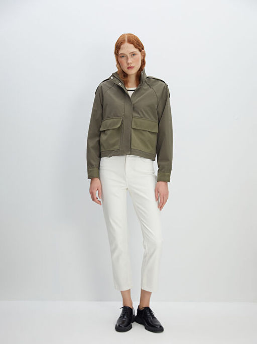 Kad?n Dik Yaka D?z Mont - Waikiki фото 2