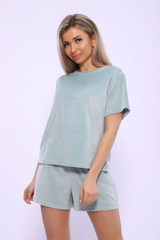 Костюм Натали 71118 футболка и шорты из велюра  фото 47