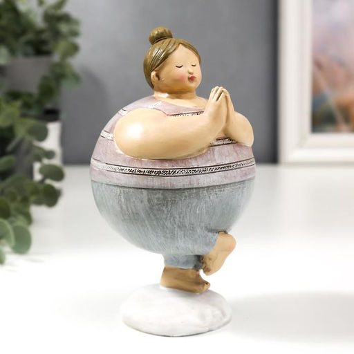 Фигурка полистоун «Пышечка - асана Дерево», 15×8.5×9 см