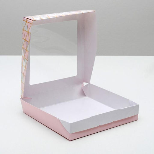 Цена за 5 шт. Кондитерская упаковка, коробка с ламинацией «Геометрия», 20×20×4 см