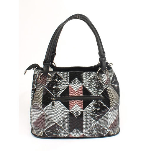 Сумка женская натуральная кожа ADEL-319 (отделка ИСК/КОЖА), 1 отд, плечевой ремень, мозаика 259136 - Adelia фото 2