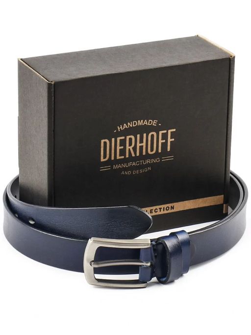 Мужской кожаный ремень Dierhoff ДРК 3050/2-30 Синий - Sergio valentini фото 2