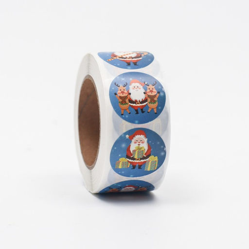 Наклейки в рулоне Санта, 500 шт., 2.5?2.5 см