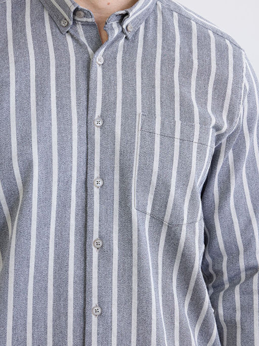 Regular Fit ?izgili Erkek Arm?rl? G?mlek