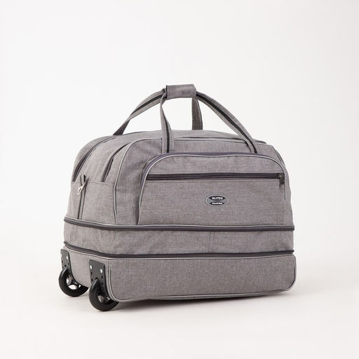 Сумка дорожная на колёсах, отдел на молнии, с увеличением, наружный карман, цвет серый - Simaland фото 3