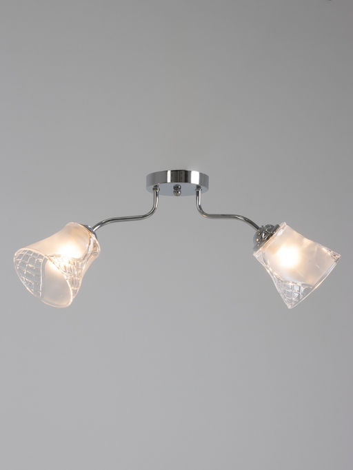 Люстра 12275/2CR, 2×40 Вт, E27, 62×18×20 см