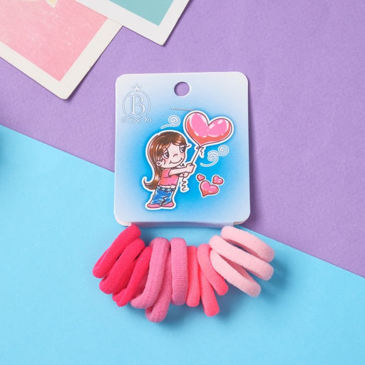 Цена за 6 шт. Резинки для волос «Амурные дела», набор 12 шт., крошка, 2.5 см, розовые