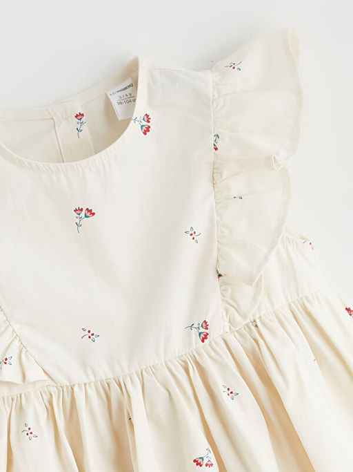 ?i?ekli K?z ?ocuk Elbise