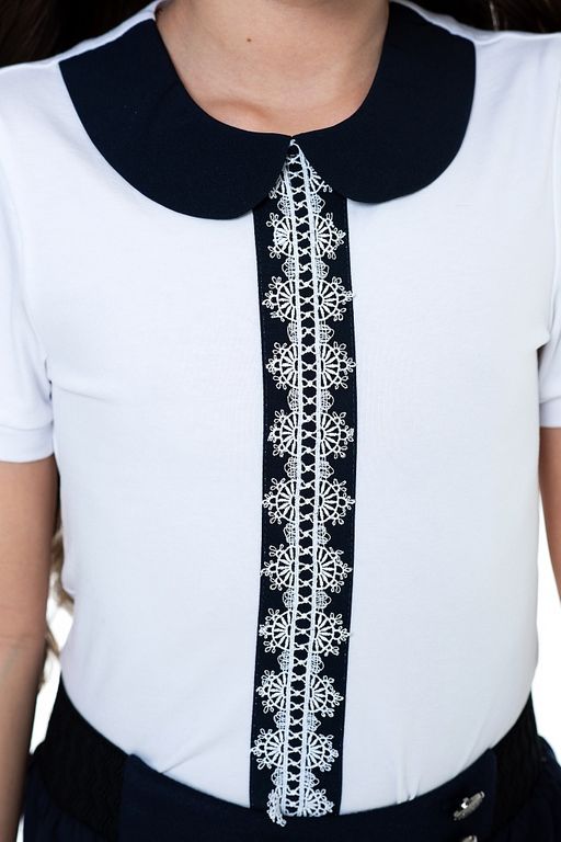 Белая школьная блузка Инфанта, модель 0635  фото 2