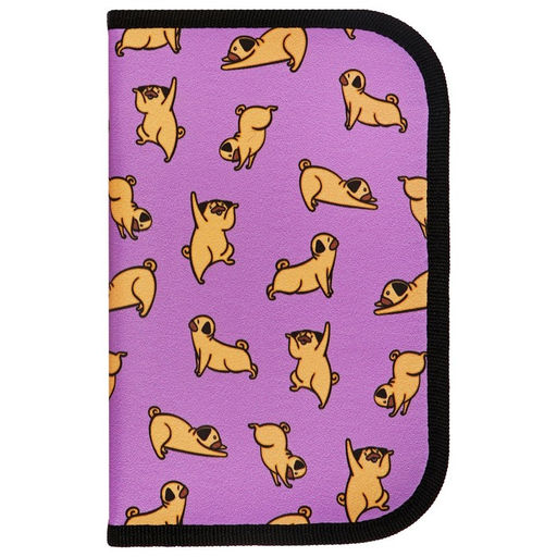 Пенал школьный, 1 секция, 13×21×4 см «Бульдожки»