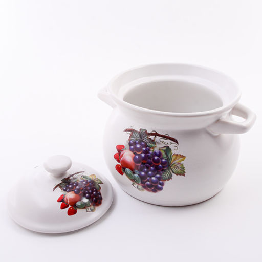 7435-1 Кастрюля с крышкой 1,8 л керамика рис/ягоды MB (х8) - Mayer&boch фото 2