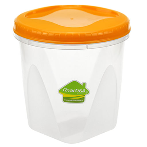 Контейнер для продуктов пластмассовый Тондо 1,7л, д15см, h16см, завинчивающаяся крышка, цвета микс, подходит для СВЧ (Россия) - Домашняя мода фото 4