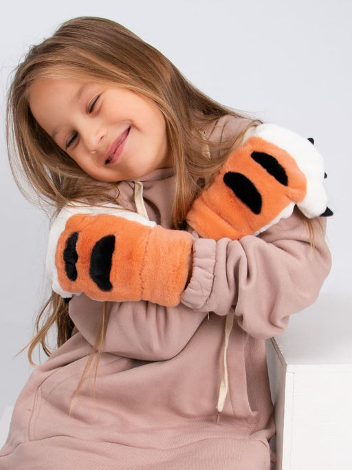 Варежки детские меховые Kim Lin  фото 5