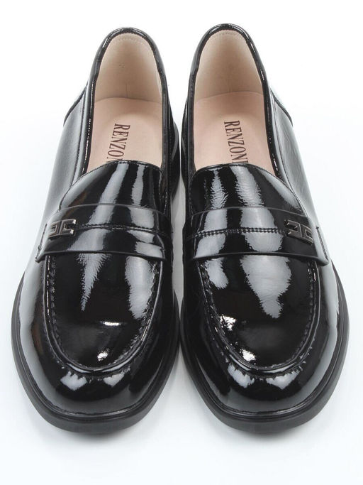 03-DEB17-3 BLACK Лоферы женские (натуральная кожа)