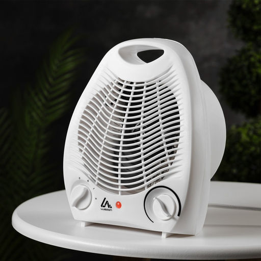 Тепловентилятор Luazon LTO-03, напольный, спиральный, 2000 Вт, 20 м², 2 режима, белый