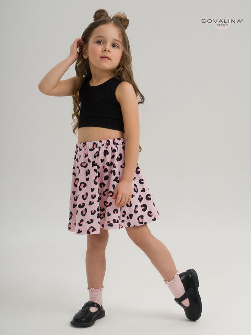 Костюм Мальвина КТ черный-нежный леопард - Sovalina фото 2