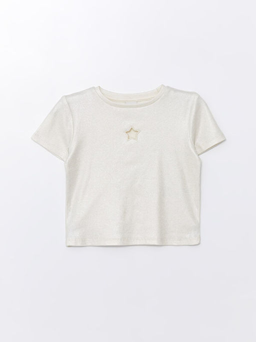 Bisiklet Yaka K?sa Kollu K?z ?ocuk Ti??rt