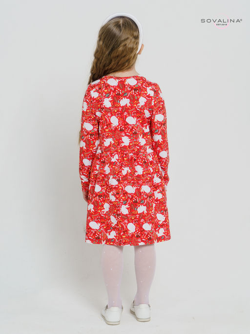 Платье Эля кролики на красном - Sovalina фото 6