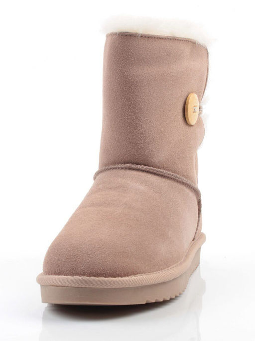 04-PAYH02-02Z BEIGE Угги женские (натуральная замша, 100% шерсть, натуральный мех)