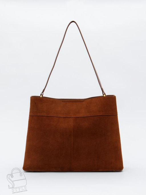 Сумка женская кожаная 1087MF brown Polina&Eiterou