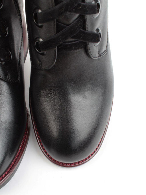 02-BA100-1 BLACK Сапоги зимние женские (натуральная кожа, натуральный мех)