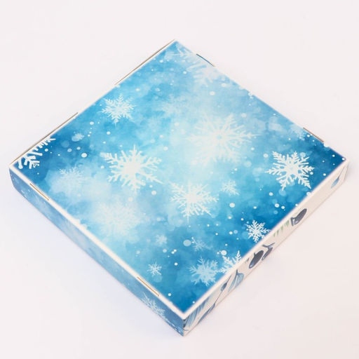 Цена за 5 шт. Подарочная коробка складная с окном «С Новым годом!», 19×19×3 см