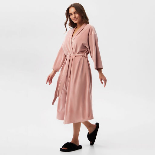 Халат домашний женский KAFTAN Plushy, размер 40-42, розовый