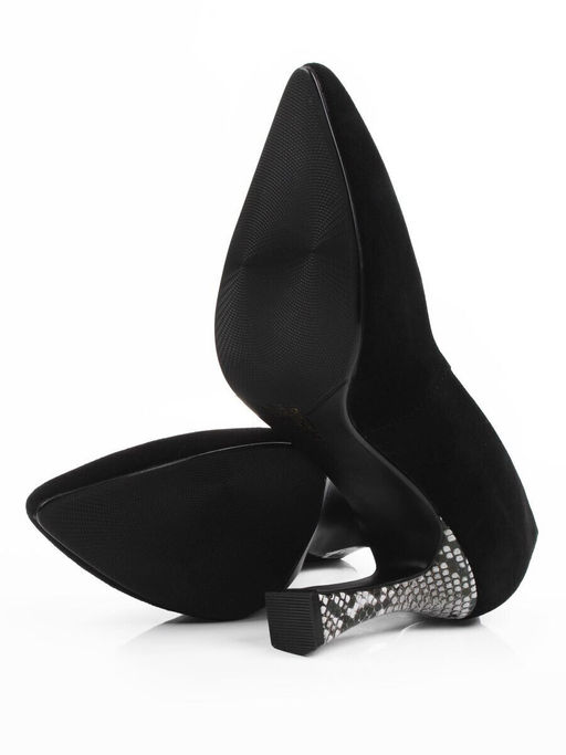06-HJ-P339 BLACK Туфли женские (натуральная замша)