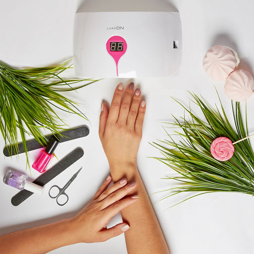 Лампа для гель-лака Luazon LUF-13, LED, 24 Вт, дисплей, 15 диодов, 220 В, белая