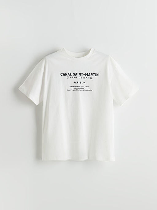 Bisiklet Yaka Paris Bask?l? K?z ?ocuk Ti??rt