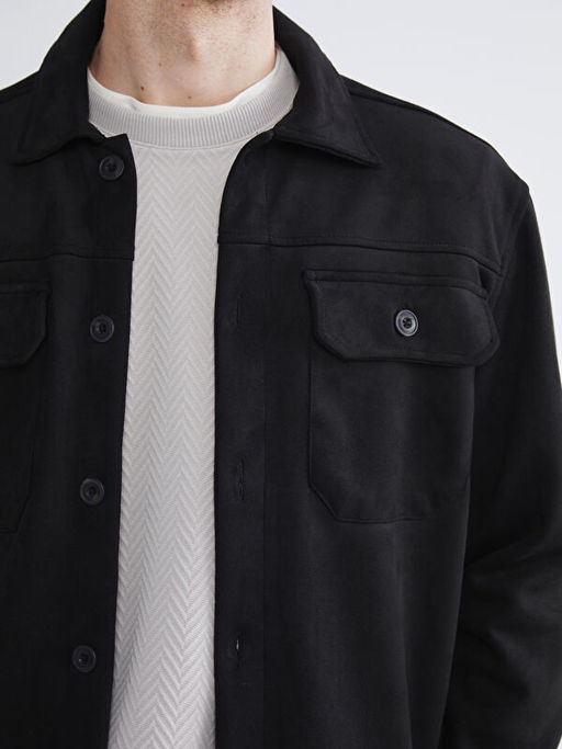 Regular Fit Uzun Kollu S?et Erkek G?mlek Ceket