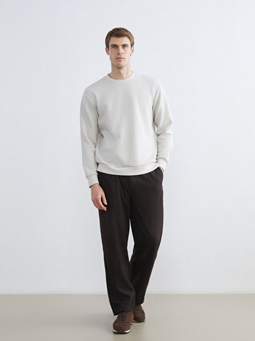 Bisiklet Yaka Erkek Sweatshirt