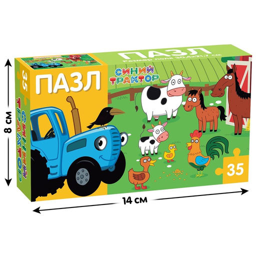 Пазл Синий трактор на ферме, 35 элементов  фото 4