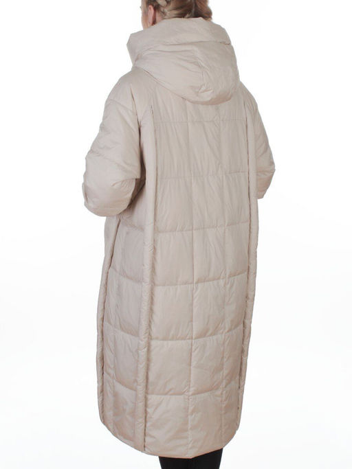 8891 LT. BEIGE Пальто зимнее женское (200 гр. холлофайбер)
