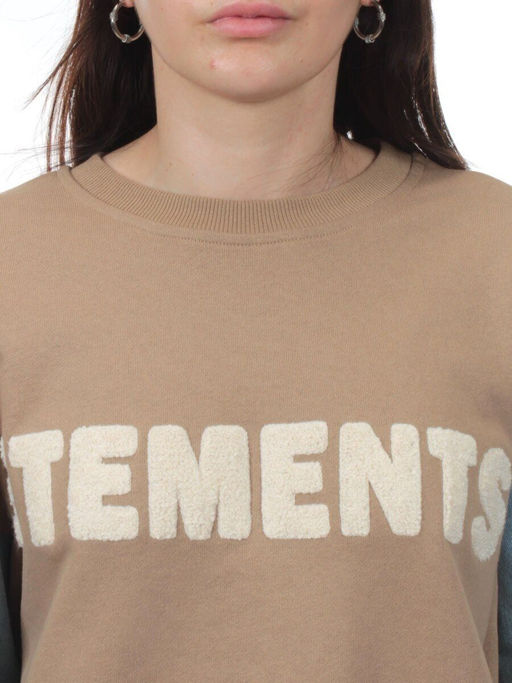 3266 BROWN/LT. BLUE Толстовка женская (95% хлопок, 5% спандекс) - Fashion фото 4