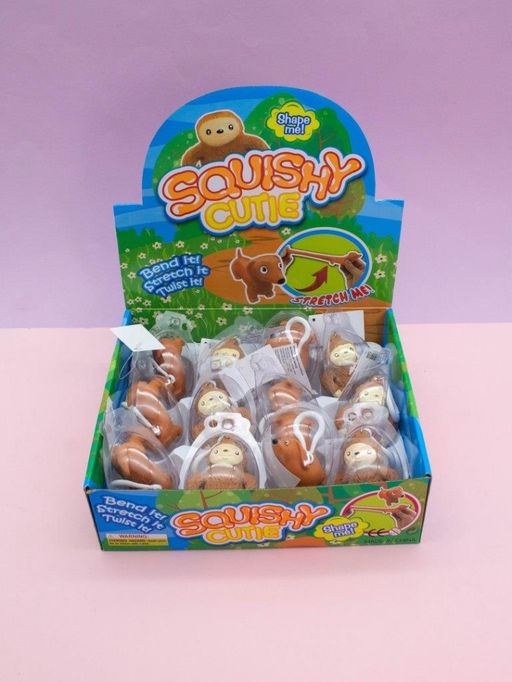 Брелок мялка - антистресс Pretty aminals, шоубокс 12 шт.