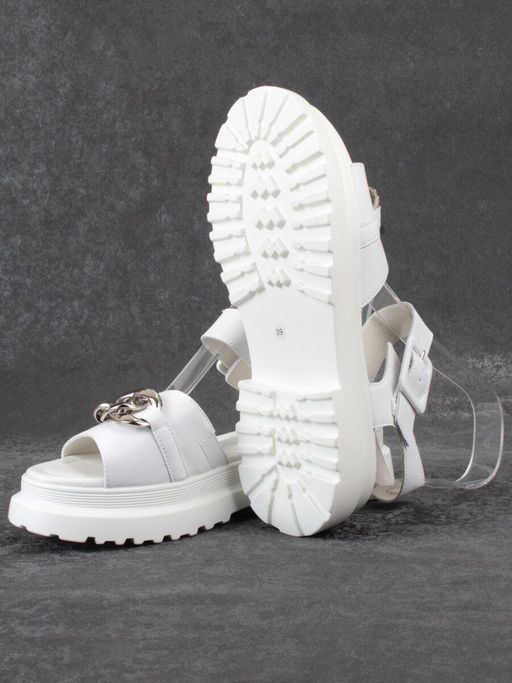 08-PEAG03-1 WHITE Босоножки женские (натуральная кожа) - Фабричный китай фото 15