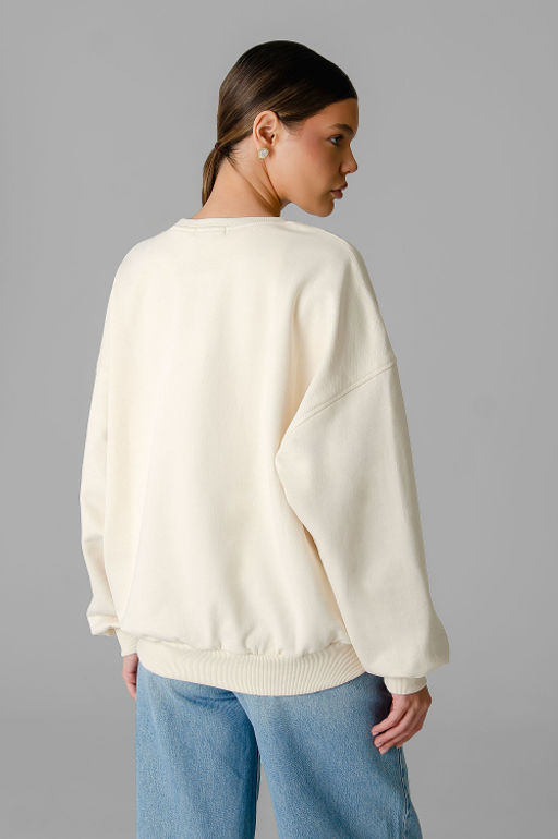 Арт. 15132/2 Свитшот женский оверсайз 46-52 (4 шт) Цвет:молочный