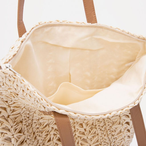 Сумка-шопер на молнии, цвет бежевый - Simaland фото 3