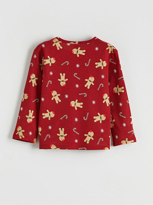 Bisiklet Yaka Y?lba?? Temal? Erkek ?ocuk Pijama Tak?m?