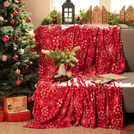 Плед флисовый новогодний «Экономь и Я. Снежинки» 150×200 см