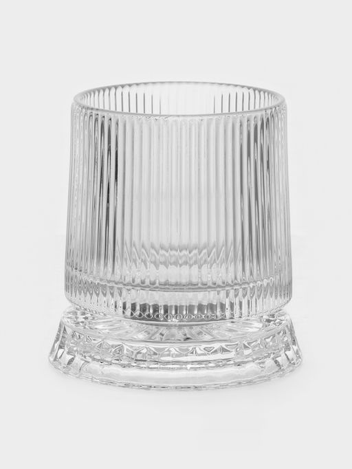 Стакан Magistro «Тор. Грани» 250 мл, 9×10 см, на вращающейся подставке, стекло, прозрачный